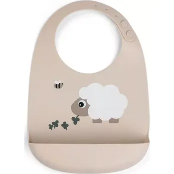 Bryndák DONE BY DEER silikonový bryndáček Sheepy písková