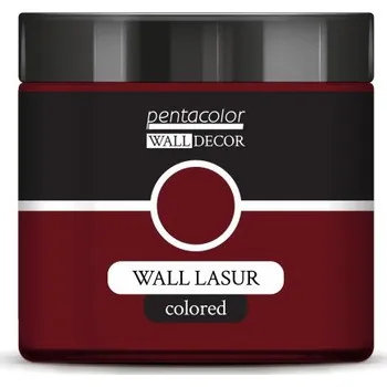 Vodová barva Pentart Lazurovací barva na zeď barevná WALL DECOR 500 ml BORDEAUX