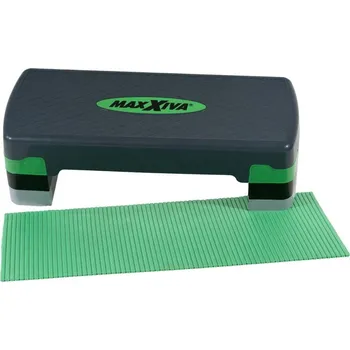 Aerobic step MAXXIVA fitness stepper, výškově nastavitelný, zelená