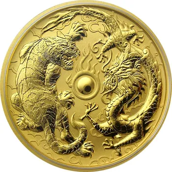 Zlatá investiční mince Drak a Tygr 1 Oz 2019