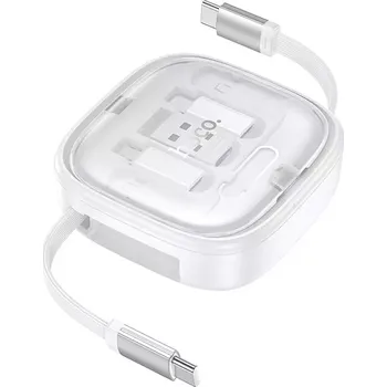 Datový kabel Datový kabel 3v1 HOCO U140 USB A na USB C, Micro USB, Ligtning, délka 0,95m, barva bílá