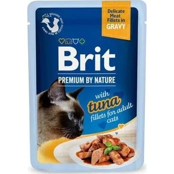 Volný čas Brit Premium by Nature Cat Delicate Fillets in Gravy with Tuna 3 × 85 g