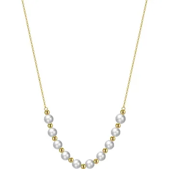 Řetízek Majya Stříbrný řetízek s perlami TARA pozlacený Ag/; ≤4,05 g 11636