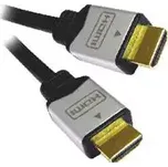 PremiumCord kabel HDMI M/M, zlac.a kovové HQ, 3m
