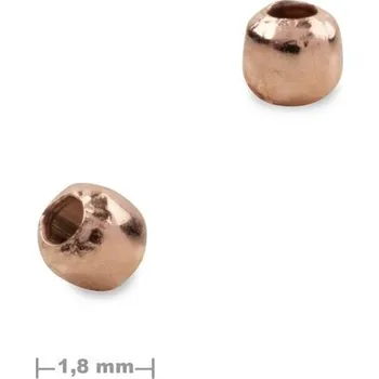 Přívěsek Stříbrný korálek 1,8 mm pozlacený 18K růžovým zlatem
