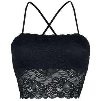 Top z Forplay - Krajkový bandeau top - Ženy - černá