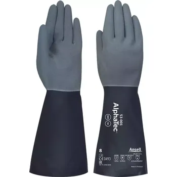 Pracovní rukavice Ansell 53-001 AlphaTec rukavice černé 35cm - 10