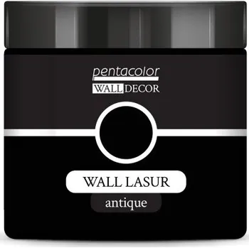 Vodová barva Pentart Lazurovací barva na zeď antique WALL DECOR 500 ml ČERNÁ