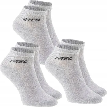 Pánské ponožky Ponožky kotníkové ponožky Hi-Tec Quarro Pack II šedé 44-47 3 páry antibakteriální