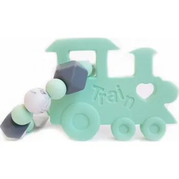 KidPro - Silikonové kousátko: Mašinka tyrkys