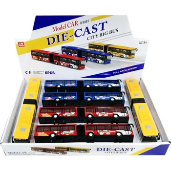 autíčko Městský autobus harmonika 1:48 - více druhů