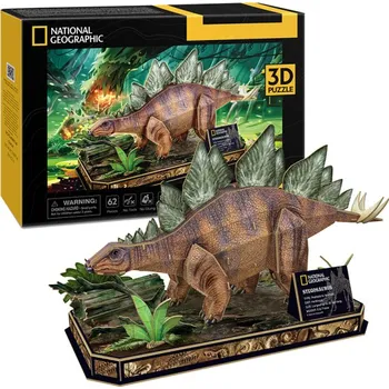 Puzzle CubicFun - Puzzle 3D Stegosaurus 62 dílků