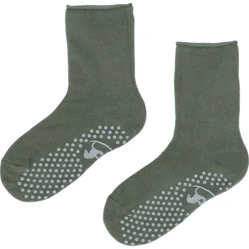 Dětské bavlněné protiskluzové ponožky Emel SBA 100-17 - Zelená Velikost: 27 - 30