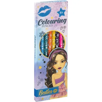 Kresba Pastelky Besties dětské barevné dekorované set 8 barev v krabičce | 27