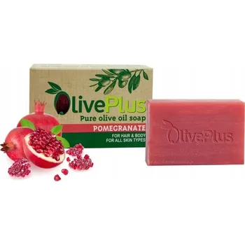 Mýdlo Přírodní řecké olivové mýdlo s vůní granátového jablka Oliveplus 100g