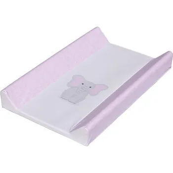 Přebalovací podložka Rialto Baby Přebalovací podložka pevné dno 80x50 Pink Elefant" "Barva:růžové|Požadované vlastnosti:Se zvýšenými okraji|Typ:podložky s pevným dnem|