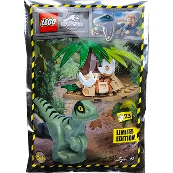 Stavebnice LEGO LEGO Jurassic World Minifigurka Polybag - Raptor s hnízdem #122221
