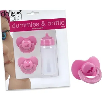 Doplněk pro panenku Dolls World - Dudlíky a láhev