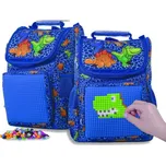 PIXIE CREW školní aktovka DINO MODRÁ