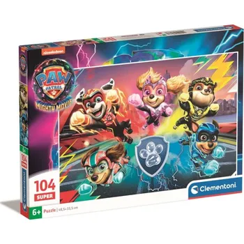 Puzzle Clementoni - Puzzle 104 super Tlapková Patrola th mighty movie