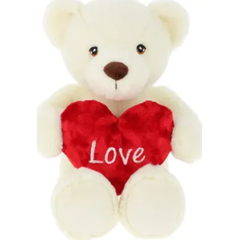 plyšák KEEL SV2969 Keeleco Medvídek Barney se srdcem 30 cm