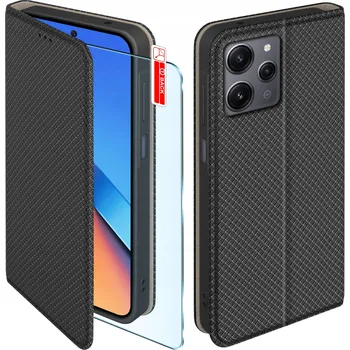 Pouzdro na mobilní telefon Flipové pouzdro KrainaGSM pro Xiaomi Redmi 12, černé