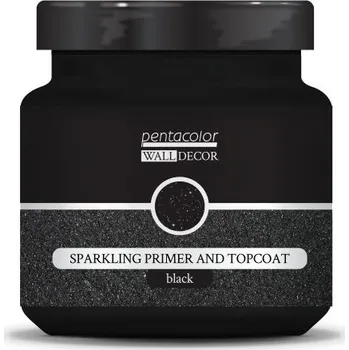Lak na dřevo Pentart Třpytivý základní a vrchní lak WALL DECOR 1000 ml ČERNÁ