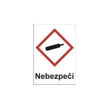 Plyny pod tlakem – nebezpečí (GHS04) 148x210 mm tabulka samolepka