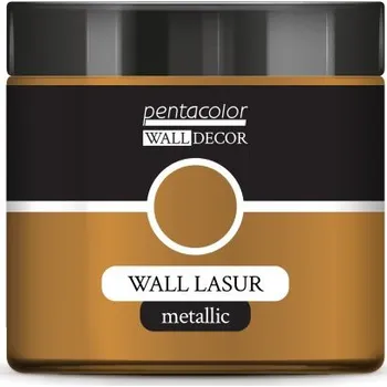 Výtvarná barva Pentart Lazurovací barva na zeď metallic WALL DECOR 500 ml ANTICKÁ MĚDĚNÁ