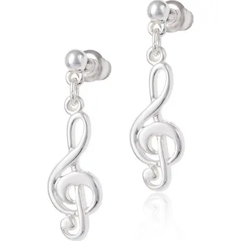 Náušnice Náušnice houslový klíč z kolekce Basic Aria Colibra – postříbřené