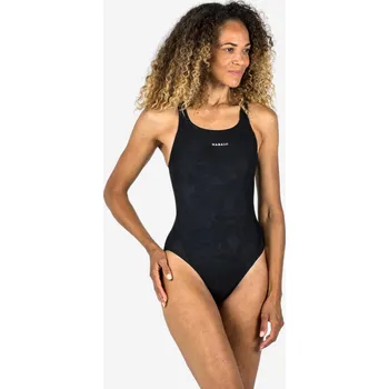 Dámské plavky DECATHLON Dámské plavky jednodílné Kamyleon 500 42 BEZBARVÁ|ČERNÁ