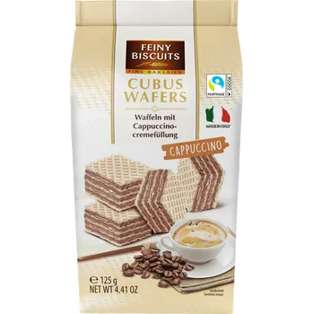 CUBUS WAFERS Vafle s krémovou cappuccino náplní [Feiny Biscuits, 125 g]