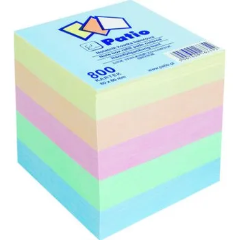 Blok Kostka nelepená barevná - náhrada, 8x8 cm, 800 listů