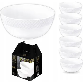 Miska salátová mísa bílá na salátové občerstvení Wilmax sada 7 ks