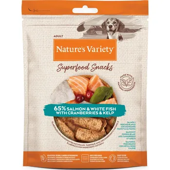 Pamlsek pro psa Natures variety superfood snack losos 85g