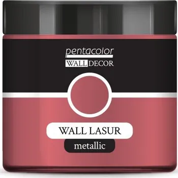 Speciální výtvarná barva Pentart Lazurovací barva na zeď metallic WALL DECOR 500 ml PERLEŤOVÁ RŮŽOVÁ