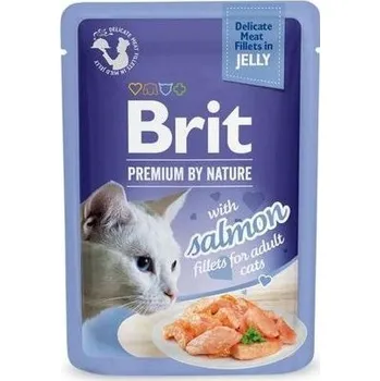 Volný čas Brit Premium by Nature Cat Delicate Fillets in Jelly with Salmon 3 × 85 g