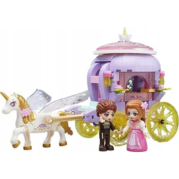 ostatní stavebnice Stavebnice Qman Kočár s bílým pegasem 204 dílů