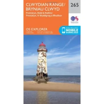 Encyklopedie Clwydian Range, Prestatyn, Mold and Ruthin - Ordnance Survey [EN] (2015, Skládaná mapa, Ordnance Survey)