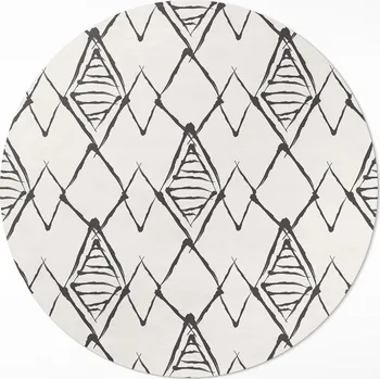 Obraz Vinylový Kulatý Koberec s potiskem fi 80 cm Horské vrcholy vzor boho abstrakce