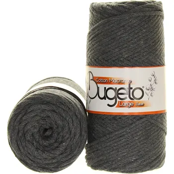 Příze Maccaroni Cotton Macrame Large 3mm tmavší šedá 102