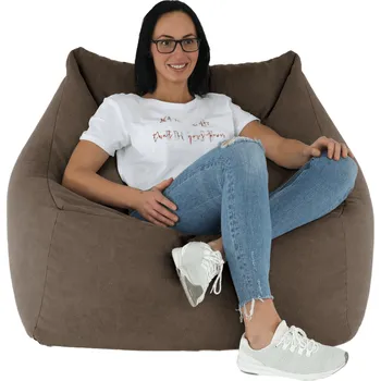 Obývací stěna Sedací pytel, hnědá látka, URASON