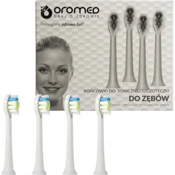 Elektrický zubní kartáček 4 x NÁHRADNÍ HLAVICE PRO SONICKÝ KARTÁČEK ORO-SONIC PROFESSIONAL BÍLÉ