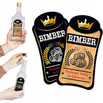 Obraz 10X ETYKIETY PREMIUM NA WÓDKĘ ALKOHOL BIMBER