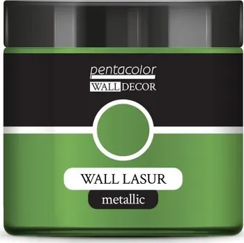Výtvarná barva Pentart Lazurovací barva na zeď metallic WALL DECOR 500 ml ZELENÁ-ZLATÁ