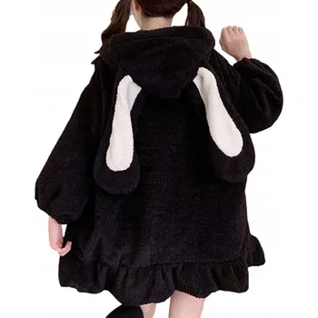 Dámská mikina Dámská mikina s kapucí s Ušima Králíka - Měkká a Teplá Harajuku - S