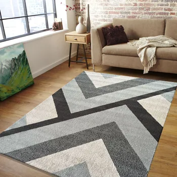 Koberec Moderní koberec s geometrickými vzory v šedých barvách Šířka: 120 cm | Délka: 170 cm