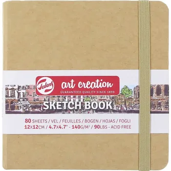 Výtvarný papír Skicák Art Creation kraft, 140 g/m2, 80 stran - 12 x 12 cm