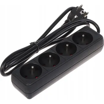 Napájecí kabel ZÁSUVKOVÁ LIŠTA PR-1.5M-4G/B (4 ZÁSUVKY) 1,3 m