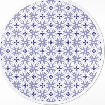 Koberec Koberec Kulatý Vnitřní Vinylový průměr 60 cm Vzorované dlaždice krásná mozaika